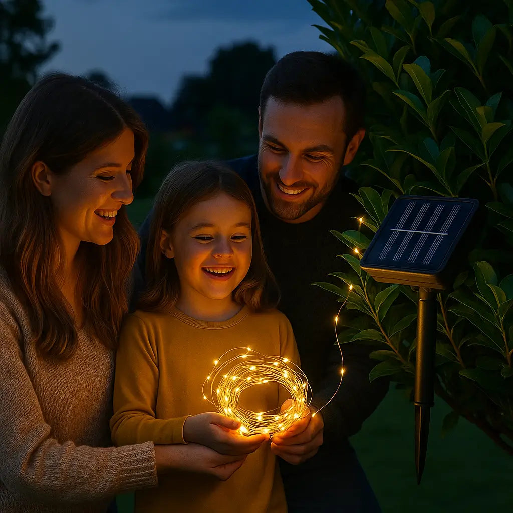 Luz Hada Solar Cálida 🌟 – Decora tu hogar 🏠 – ¡Ilumina Sin Pagar Energía!💡