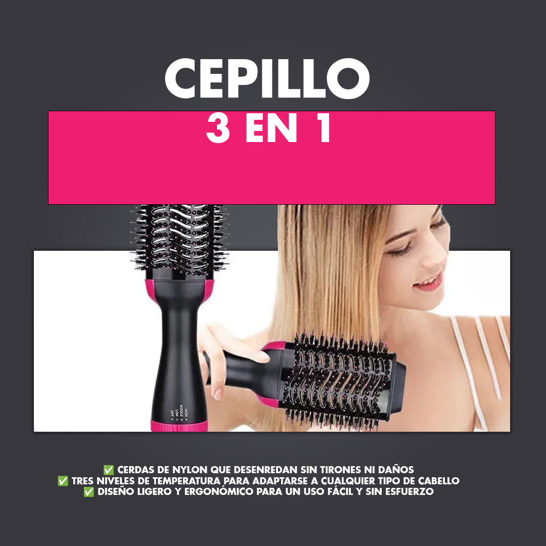 Cepillo Secador y Alisador 3 EN 1