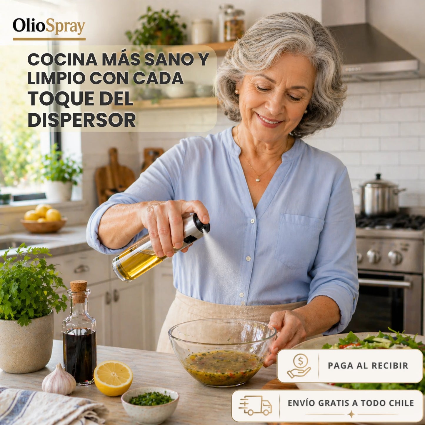 OlioSpray - Controla el aceite que usas, sin derramar ni desperdiciar
