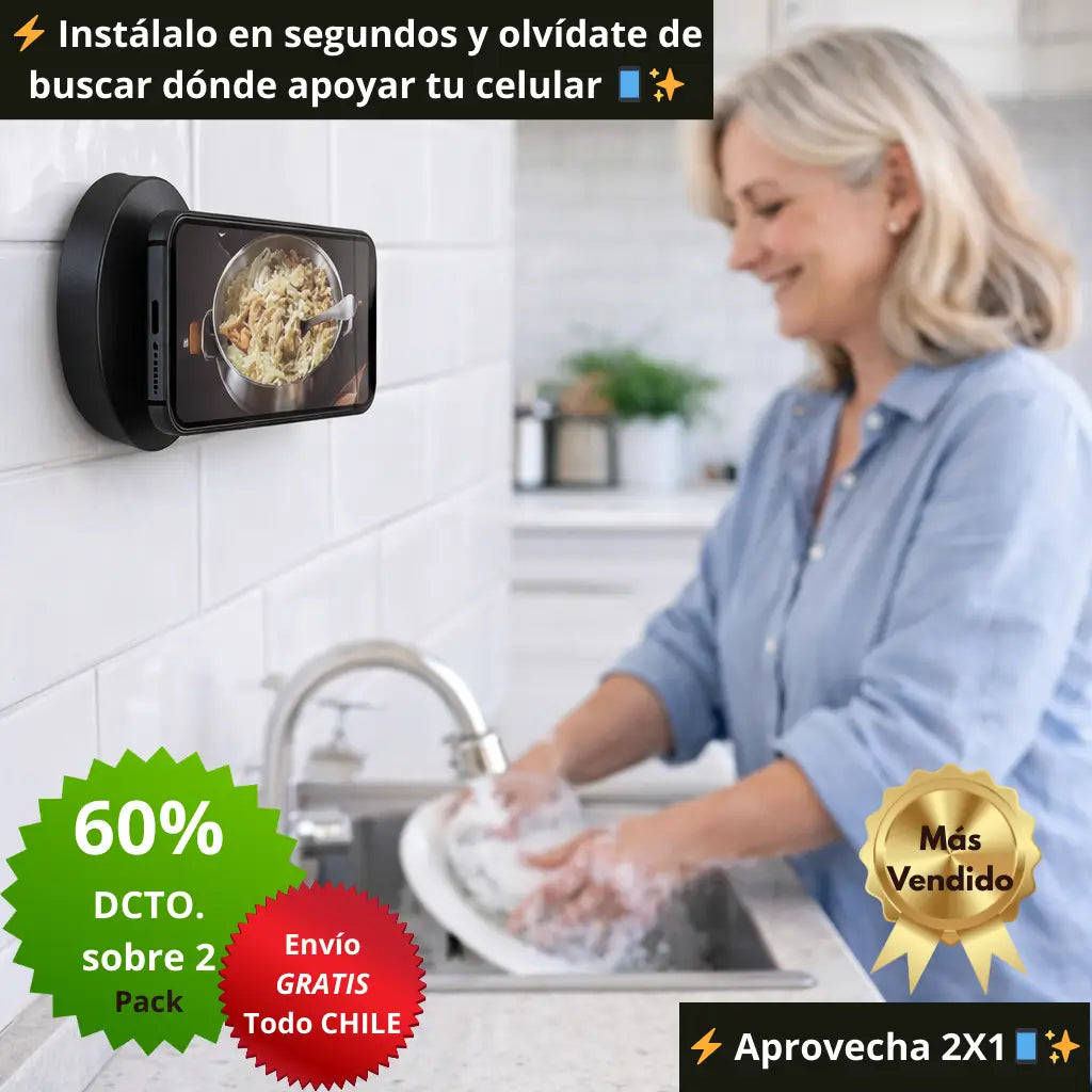 Soporte Magnético – Celular firme – Disfruta videos, Clases, Tutoriales y Recetas.