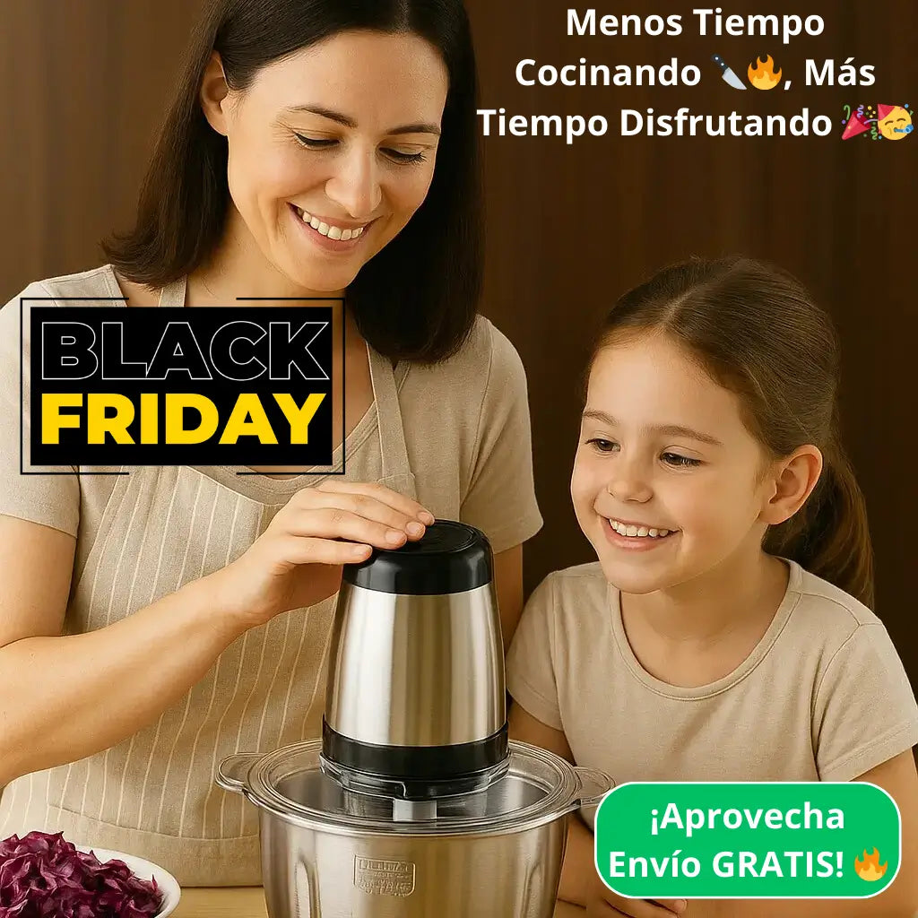 ⚡ Picadora Eléctrica – 🥬 Corta y Mezcla – 🍽️ Cocina Más Rápido Todos los Días 🔪