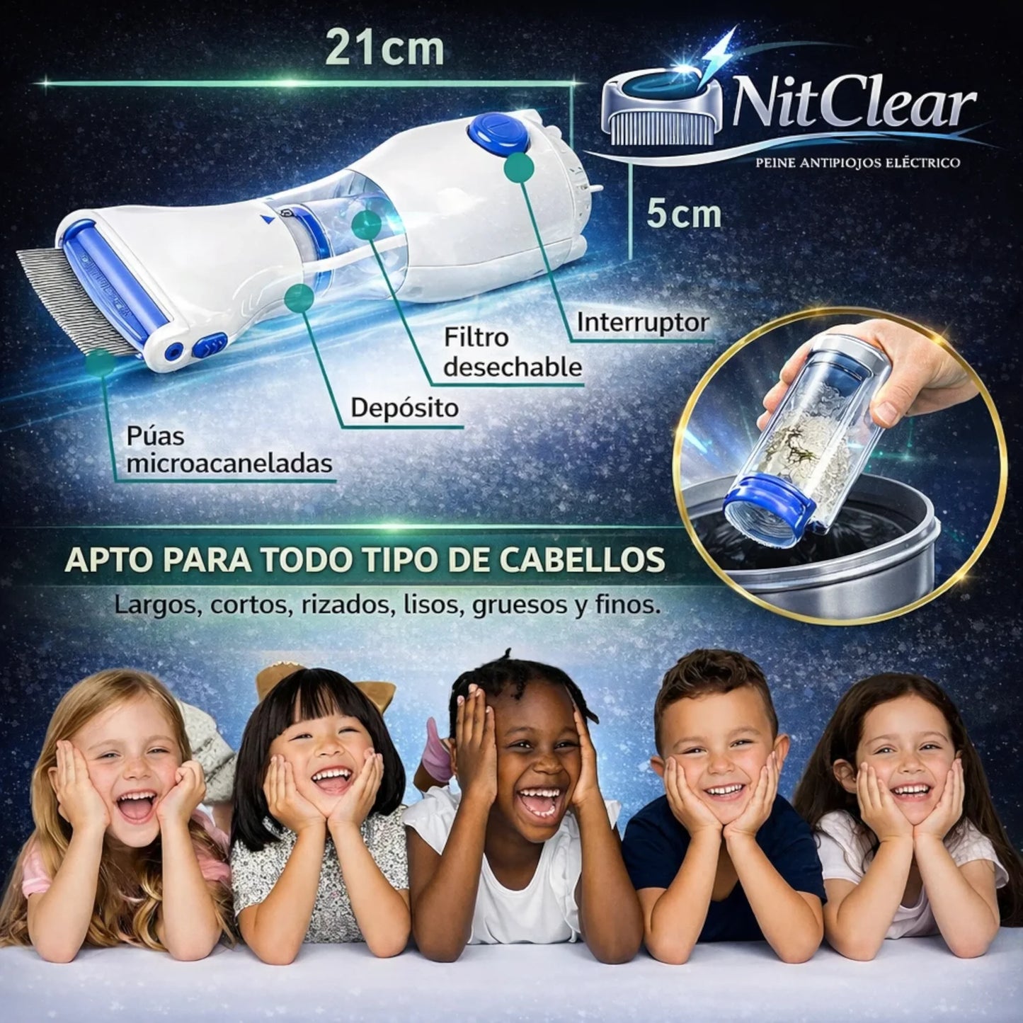 NitClear - Revisa y limpia mientras peinas