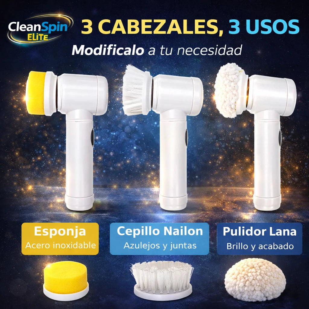 Cepillo Eléctrico Giratorio 🪥 Limpia Azulejos y Baños 🚻 Deja Todo Brillante en 5 Minutos