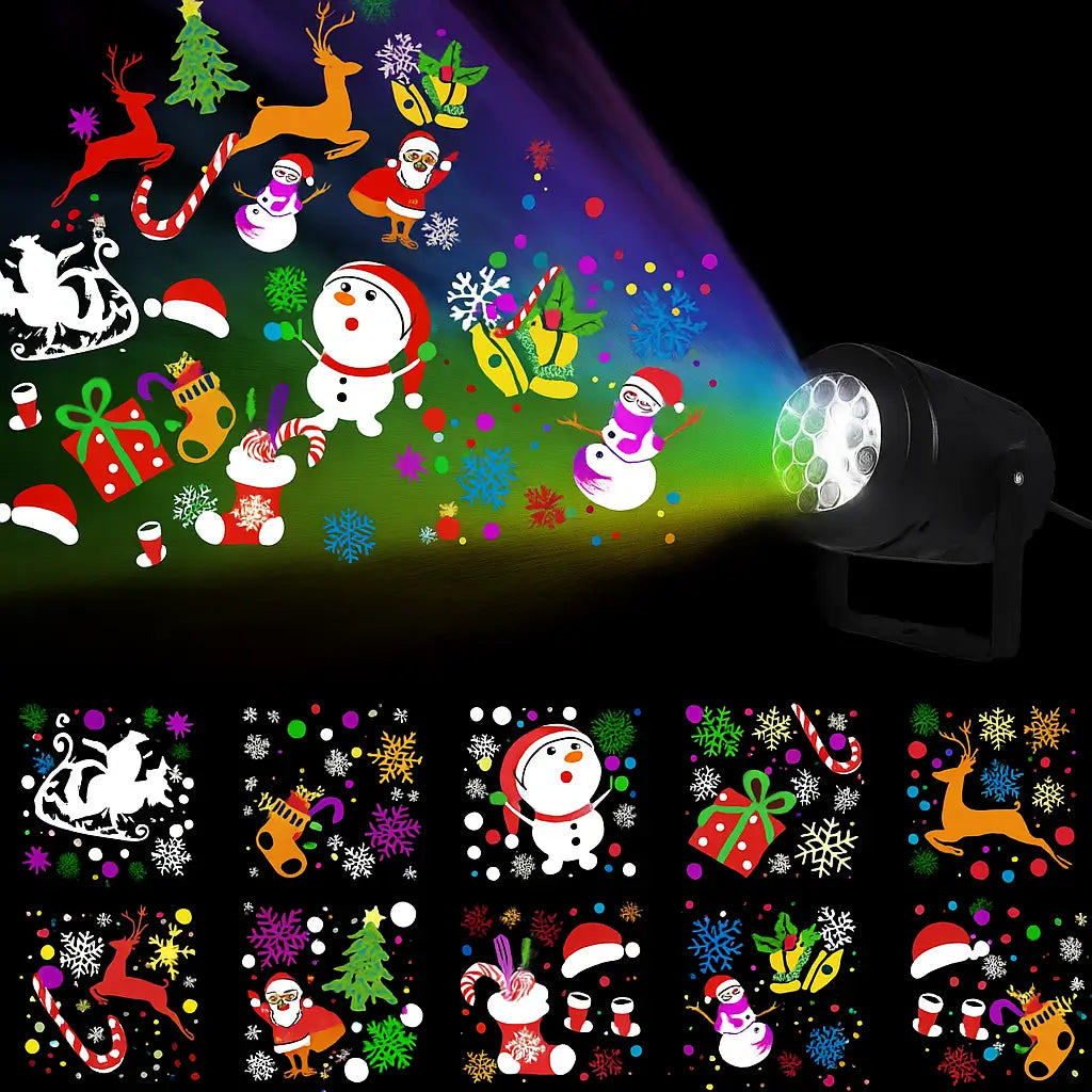 🎄 Proyector Navideño LED ✨ – Decoración Instantánea 🏠 – Ilumina Tu Hogar en Segundos ⚡