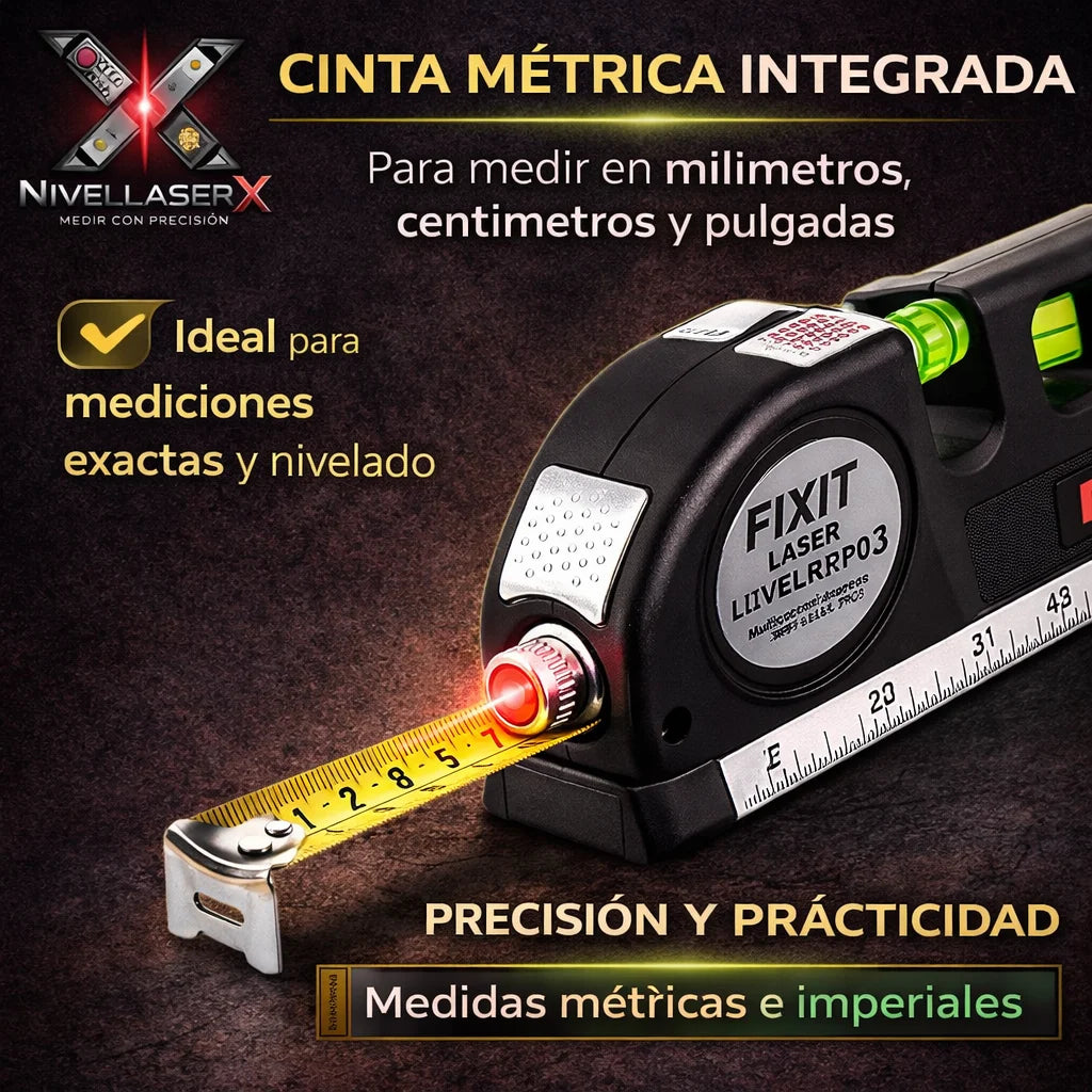 Nivel Láser 3 en 1 📏 Mide, nivela y alinea ✍️ Cuelga cualquier cosa derecho en menos de 2 minutos