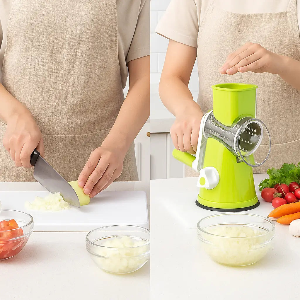 🍅Rallador Multifunción 🔪 ¡Pica todo al instante! – ⏱️ Ahorra tiempo y 🍳 cocina sin ensuciar