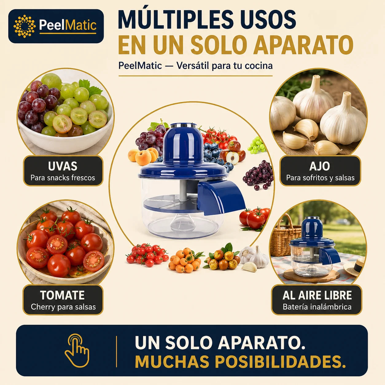 PeelMatic - Cocina más rápido sin ensuciar tus manos