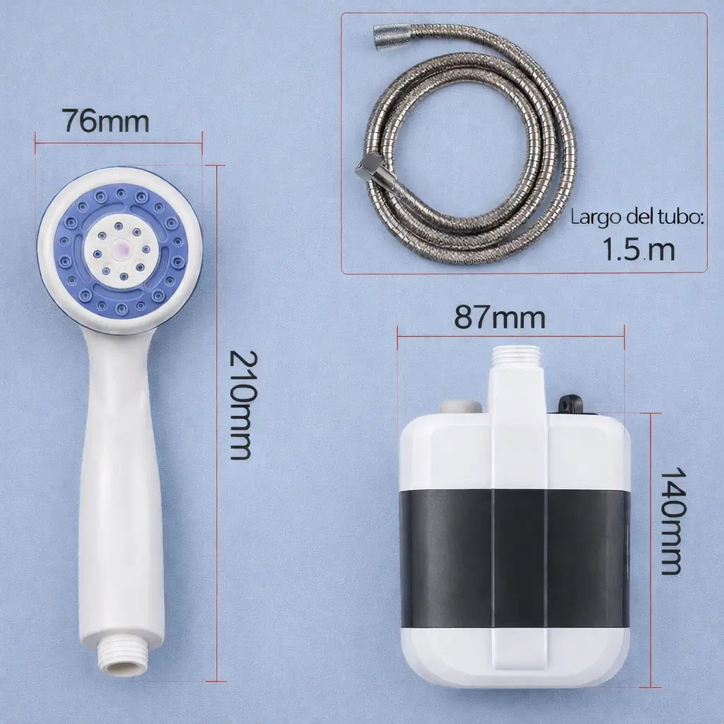 🚿 Ducha Portátil Recargable - 🌍 Ducha en cualquier lugar - 🏕️✨ Disfruta una ducha durante tus aventuras