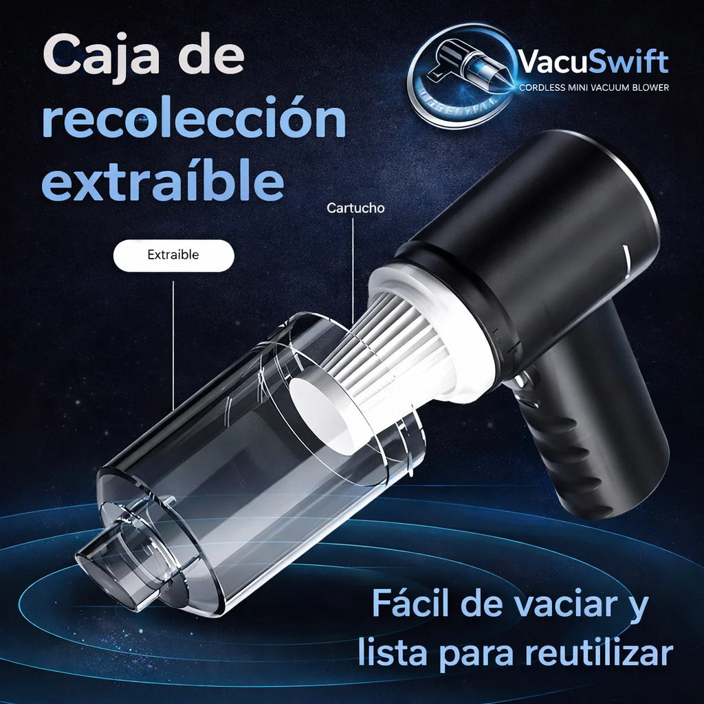 VacuSwift- Aspira, sopla y cepilla donde ningún otro llega