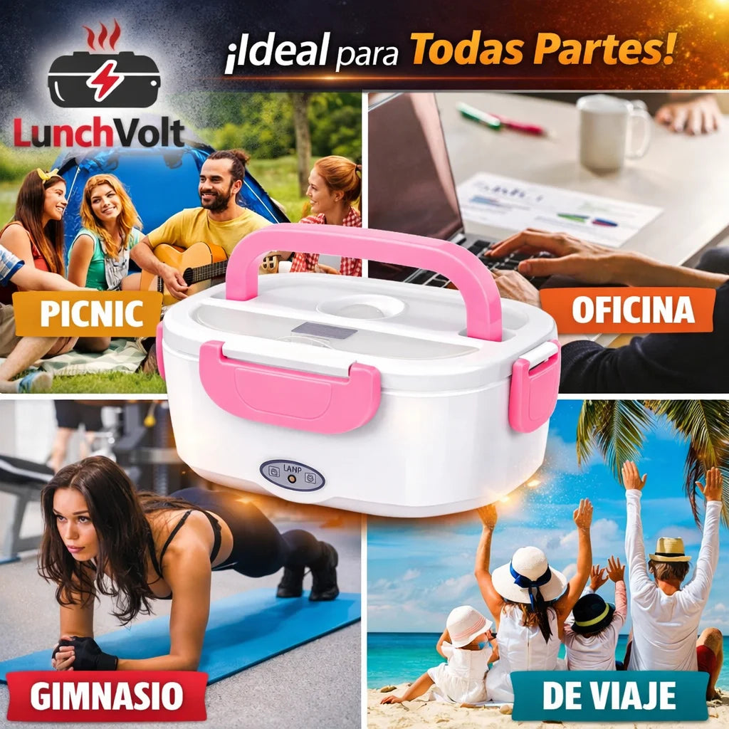 Lonchera Eléctrica Portátil 👝 Calienta tu comida 🍲 Disfruta tu almuerzo caliente en el trabajo en 30-40 minutos
