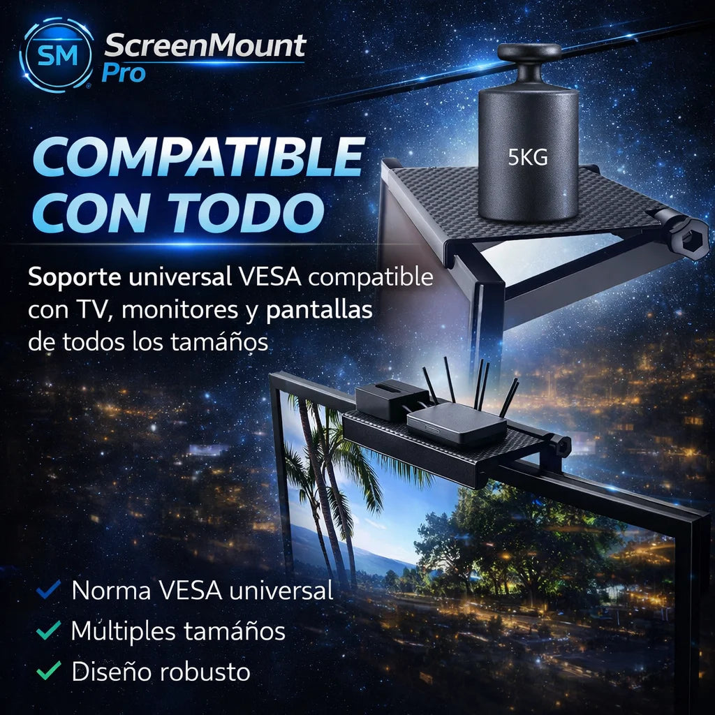 Estante para TV o Monitor 📺 Organiza tus accesorios 🕹️ Gana comodidad desde el primer día