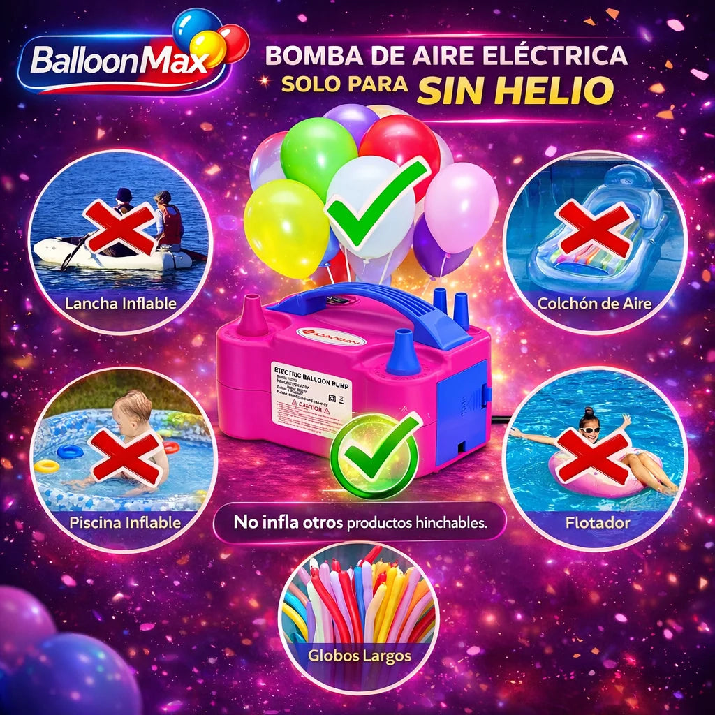 INFLADOR DE GLOBOS ELÉCTRICO 🎈 600W ⚡️ Decora tu fiesta en minutos sin cansarte