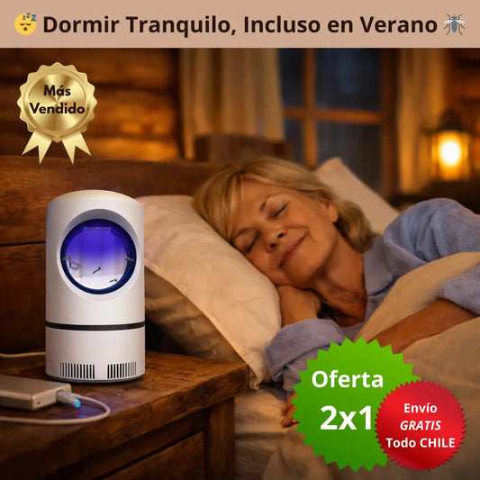 🦟 Lámpara Atrapa Mosquitos USB – 🔇 Protección Silenciosa – 😴 Duerme Tranquilo cada Noche, en Casa o Camping