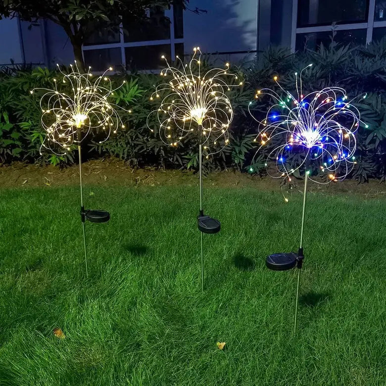 Luces Solares Tipo Fuegos Artificiales (PACK 4 UNIDADES)✨🎆 – Iluminación Exterior 🌙🏡 – Transforma Tu Patio 🌿✨ en un Punto de Encuentro 🤝 Este Verano ☀️🌴