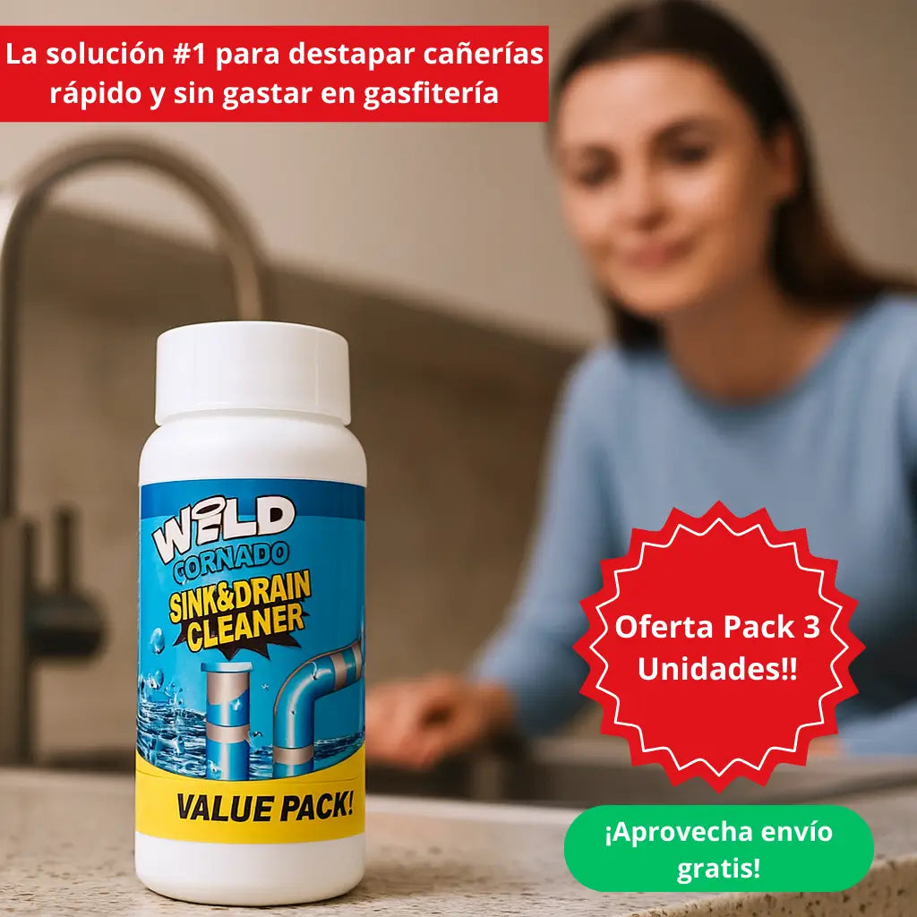 LIMPIADOR DE DRENAJE -🚰¡Destapa Tuberías al Instante! 💰Ahorra dinero resolviendo tu mismo