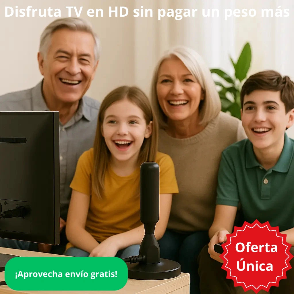 Antena Digital Portátil – Conecta Fácil TV NACIONAL – Ahorra Dinero Eliminando Pagos