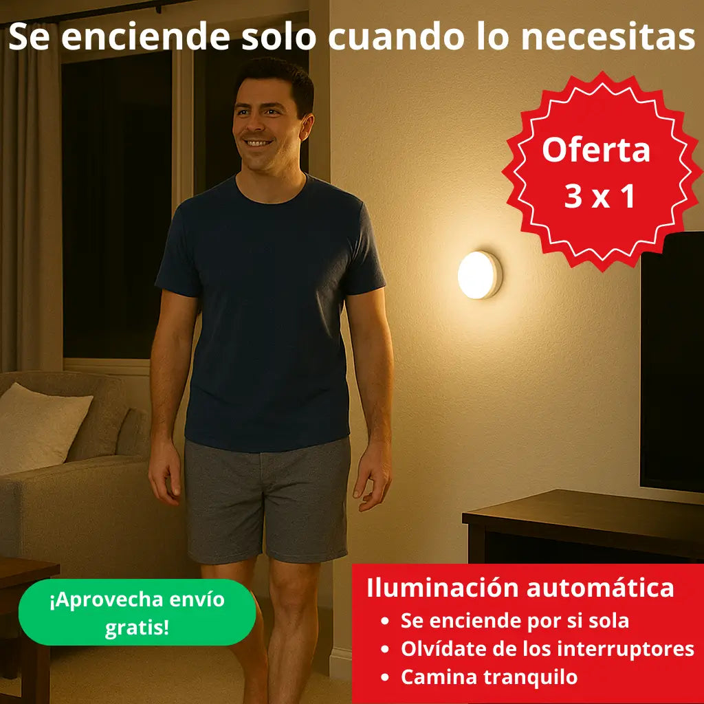 💡 Luz LED con Sensor PACK 3X1  Detecta tu paso👌 Claridad inmediata sin interruptores