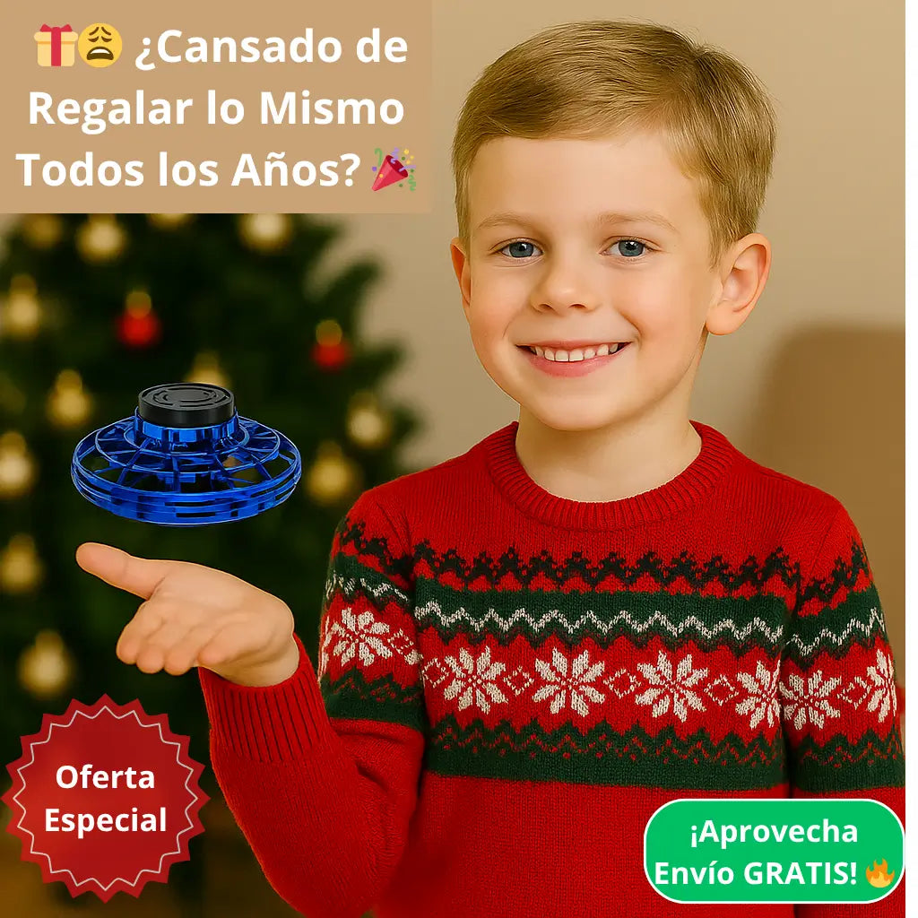 🌀 Spinner Volador LED – 🎮 Juego Interactivo – 🎁 Regalo Perfecto para Niños Creativos 👧🧒