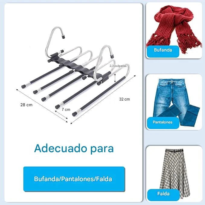 Perchero Vertical 5 en 1 (OFERTA ESPECIAL 3x1)✨ Optimiza tu armario 👖 Ahorra espacio desde el primer uso
