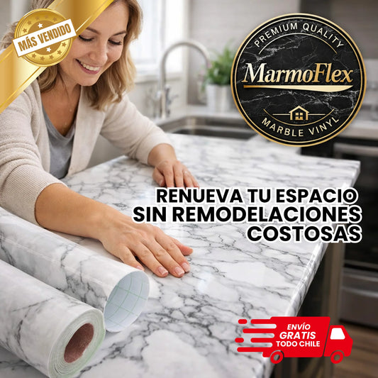 MarmoFlex Papel Vinil Adhesivo 10mt x 60cm - Cubre y Moderniza Muebles